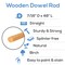 Wooden Dowel Rods 7/16 inch Thick, Multiple Lengths Available Available, Unfinished Sticks Crafts &#x26; DIY | Woodpeckers